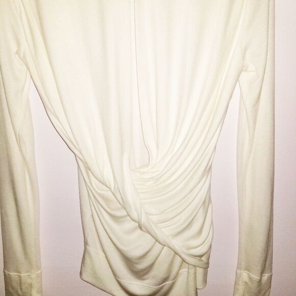 NWT Helmut Lang Extra Small Semi-Sheer Twist Open-Back Long Sleeve Jersey Top‎ - Picture 8 of 14